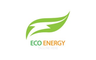 Green eco leaf template vector logo v15