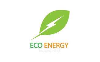 Green eco leaf template vector logo v16