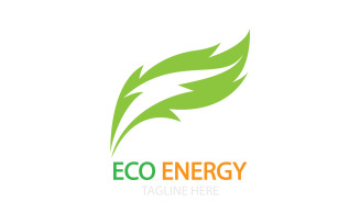 Green eco leaf template vector logo v1
