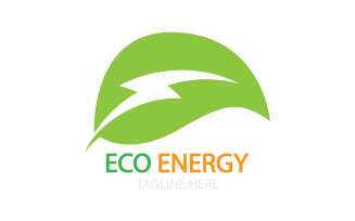 Green eco leaf template vector logo v2