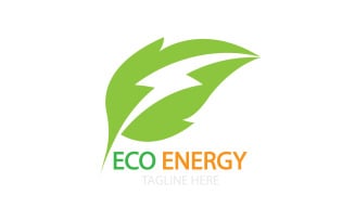 Green eco leaf template vector logo v4