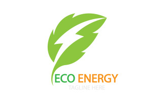 Green eco leaf template vector logo v5