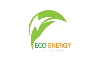 Green eco leaf template vector logo v8