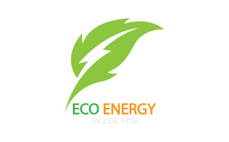 Green eco leaf template vector logo v9
