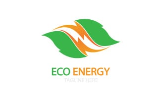 Green eco leaf template vector logo v18