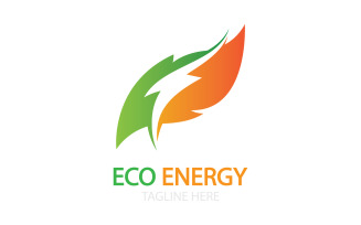 Green eco leaf template vector logo v19