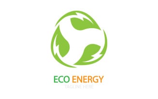 Green eco leaf template vector logo v20