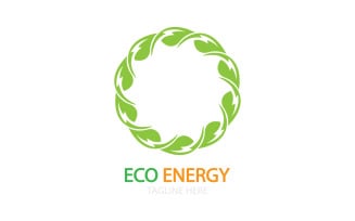 Green eco leaf template vector logo v22