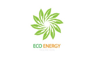 Green eco leaf template vector logo v23