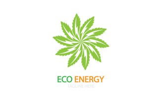Green eco leaf template vector logo v24