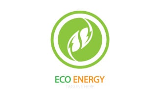 Green eco leaf template vector logo v25