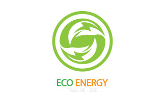 Green eco leaf template vector logo v26