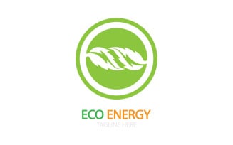 Green eco leaf template vector logo v27