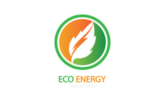 Green eco leaf template vector logo v37