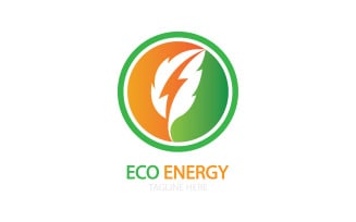 Green eco leaf template vector logo v40
