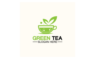 Green tea Health template logo v23