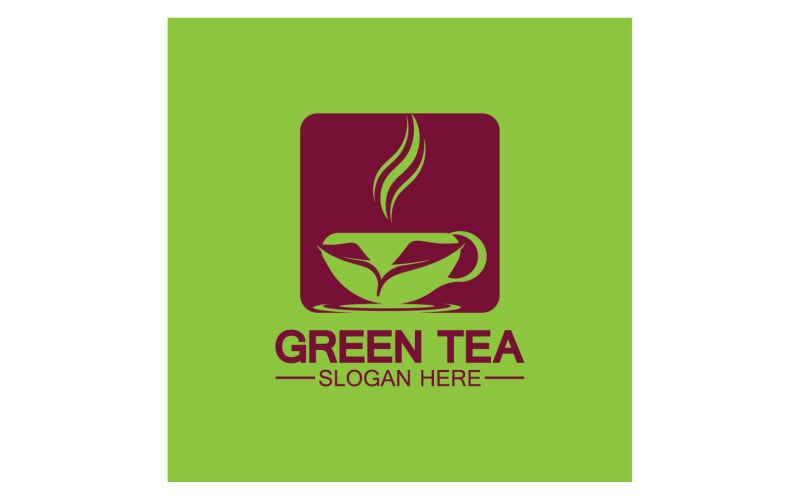 Green tea Health template logo v30 Logo Template