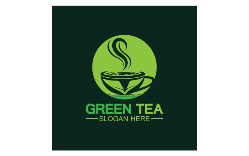 Green tea Health template logo v34 Logo Template