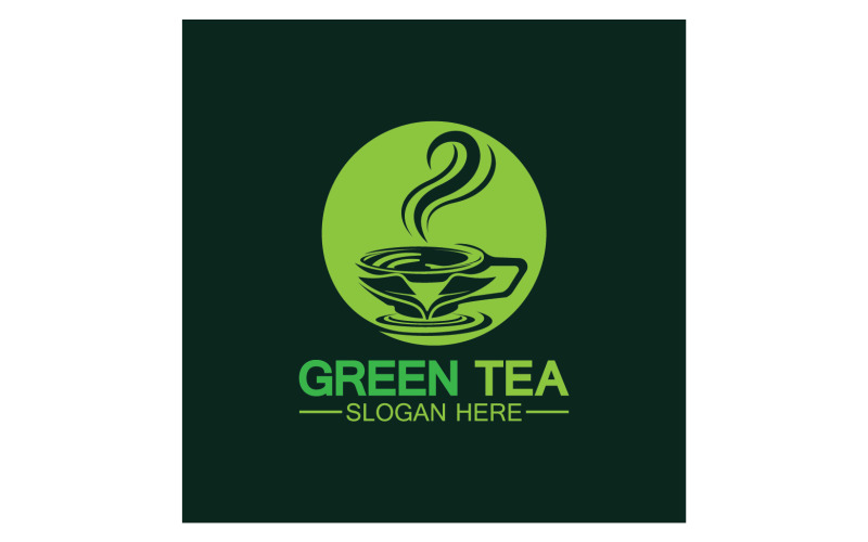 Green tea Health template logo v35 Logo Template