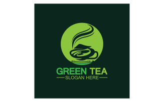 Green tea Health template logo v36