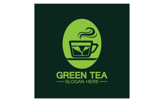 Green tea Health template logo v40
