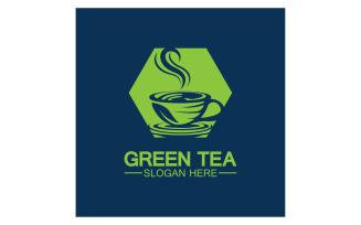 Green tea Health template logo v48