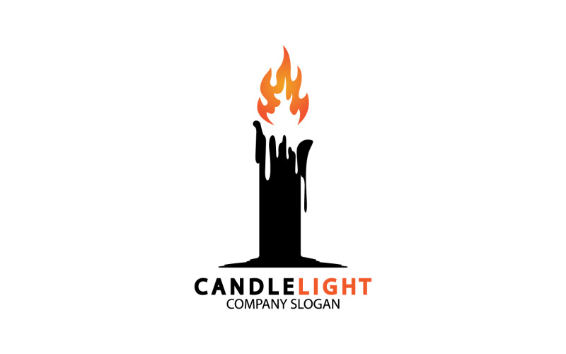 Candle light icon logo vcetor template v11 Logo Template