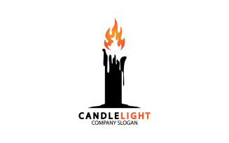 Candle light icon logo vcetor template v11