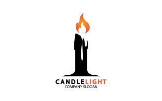 Candle light icon logo vcetor template v12