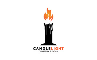 Candle light icon logo vcetor template v13