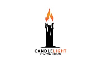 Candle light icon logo vcetor template v14