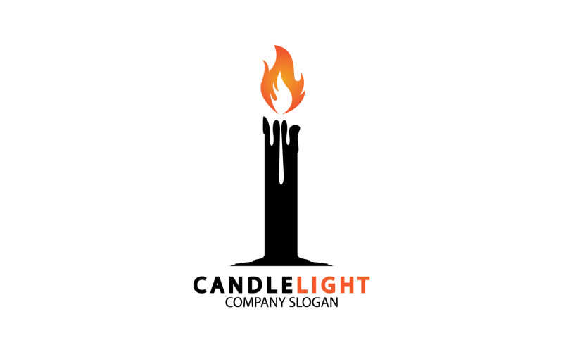 Candle light icon logo vcetor template v15 Logo Template