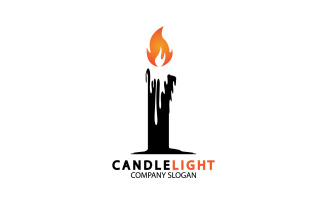 Candle light icon logo vcetor template v16
