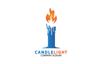 Candle light icon logo vcetor template v17