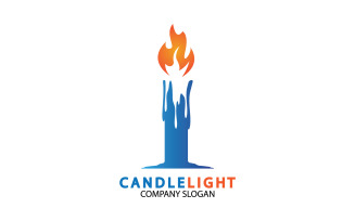 Candle light icon logo vcetor template v19