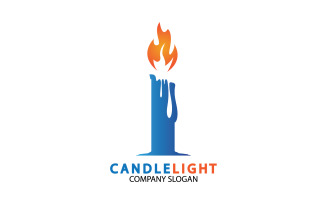 Candle light icon logo vcetor template v21