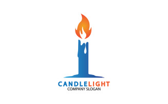 Candle light icon logo vcetor template v22