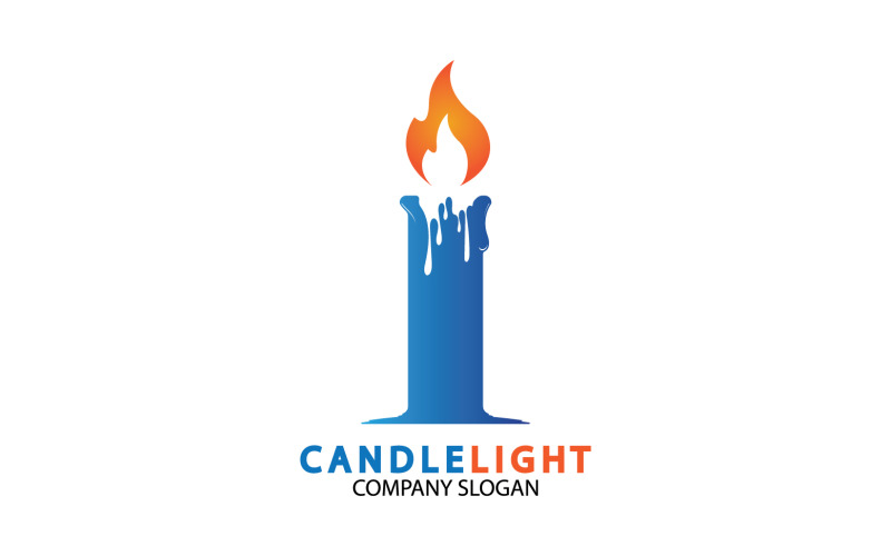Candle light icon logo vcetor template v23 Logo Template