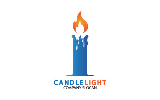 Candle light icon logo vcetor template v23