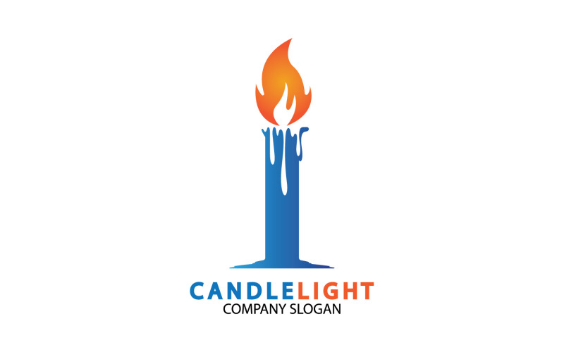 Candle light icon logo vcetor template v24 Logo Template