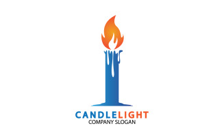 Candle light icon logo vcetor template v24
