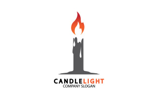 Candle light icon logo vcetor template v26