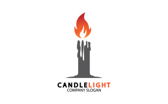 Candle light icon logo vcetor template v28