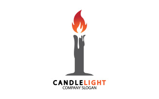 Candle light icon logo vcetor template v29