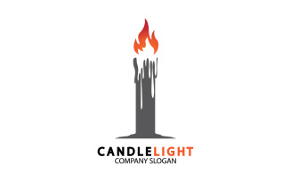 Candle light icon logo vcetor template v30