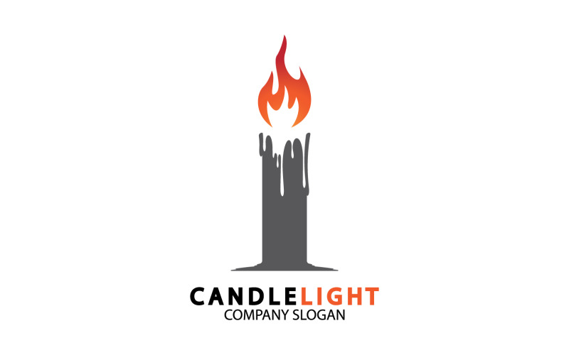 Candle light icon logo vcetor template v31 Logo Template