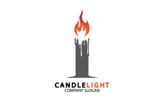 Candle light icon logo vcetor template v31