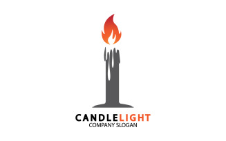 Candle light icon logo vcetor template v32