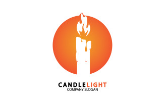 Candle light icon logo vcetor template v34