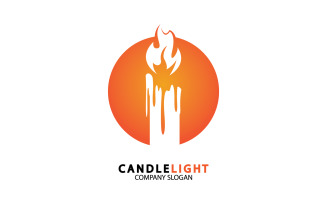 Candle light icon logo vcetor template v35
